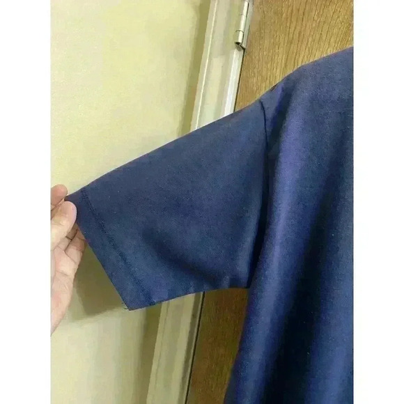 Vintage Forenza Embroidered Navy Blue Crop Top With Shoulder Pads Size Small - Picture 3 of 7